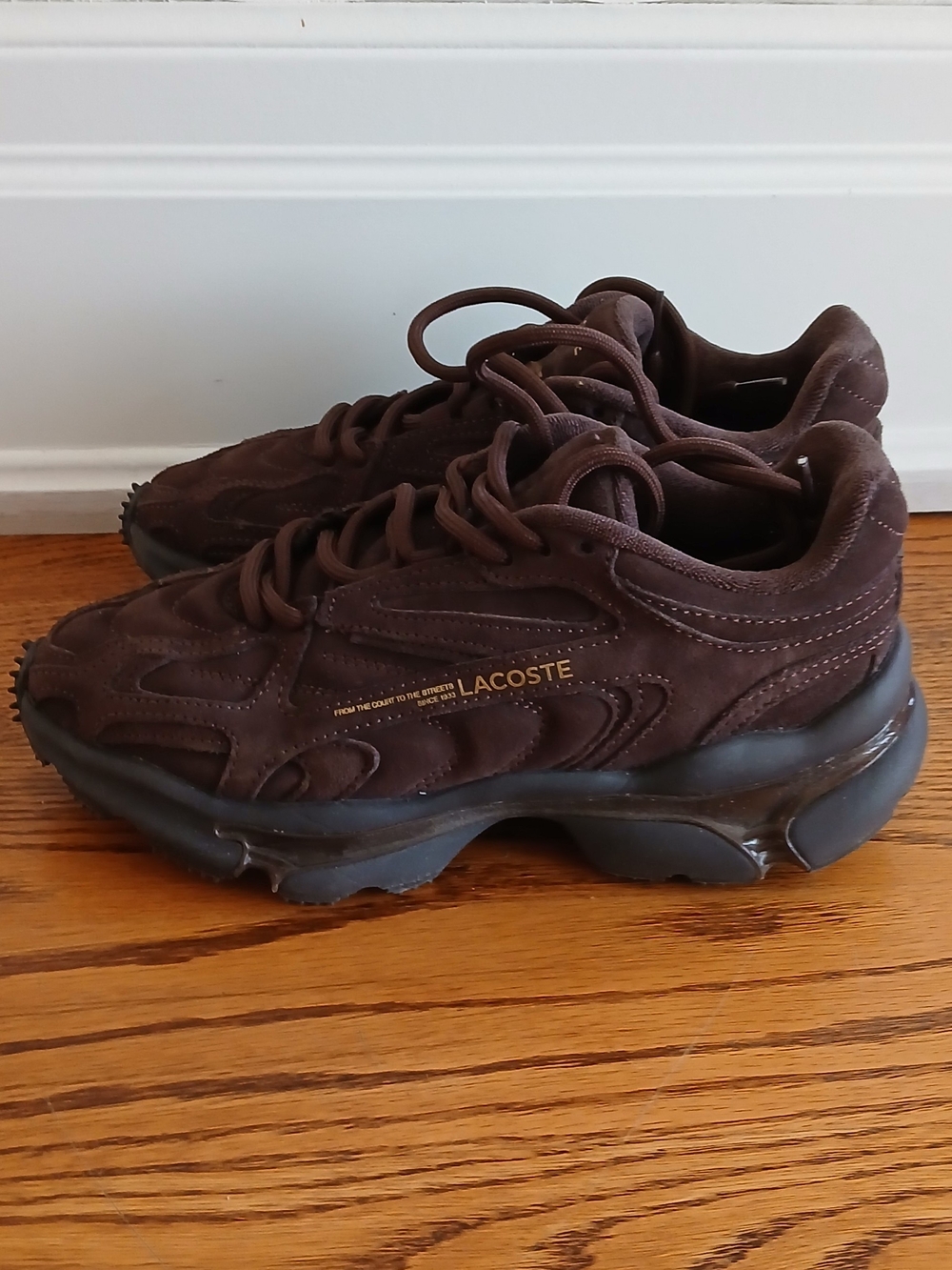 Lacoste Men’s Brown Suede Athletic Sneakers